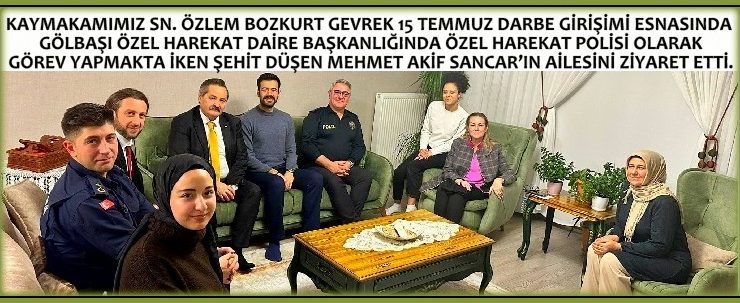 ETİMESGUT Kaymakamından Örnek Davranış Şehitlerin ve  Gazi Ailelerine Ziyaret…