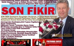 Yalçın KARA’nın Okurları Buluşturan SONFİKİR Gecesi 27 Şubatta Kozan’da…