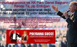 Cumhurbaşkanımız ve AK Parti Genel Başkanı Recep Tayyip ERDOĞAN “Sadece seçimleri kazanarak değil, gönülleri kazanarak 22 yıldır iktidardayız”