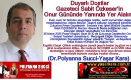Dostlar Gazeteci Sabit Özkeser’in Onur Gününde Yanında Yer Alalım…