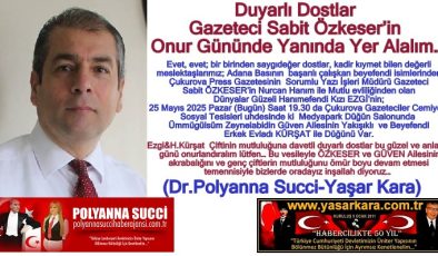 Dostlar Gazeteci Sabit Özkeser’in Onur Gününde Yanında Yer Alalım…