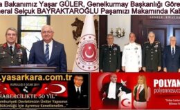 Millî Savunma Bakanımız Yaşar GÜLER, Genelkurmay Başkanlığı Görevini Devralan Orgeneral Selçuk BAYRAKTAROĞLU Paşamızı Makamında Kabul Etti