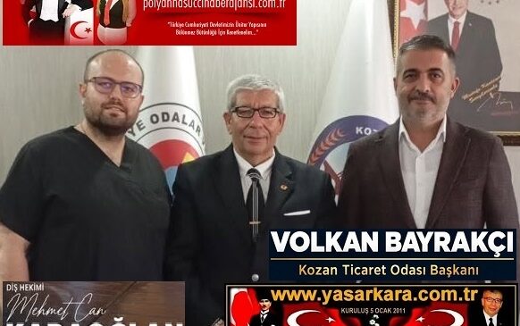Haberciliği Duayen İsmi Uluslararası Ödüllü Haberci Siyaset Bilimci Yaşar Kara YANK’dan Adana Kozan Ticaret Odası Yönetim Kurulu Başkanı Volkan BAYRAKÇI ve Meclis Başkanı Av.Bahadır Abdullah ÜNLER’e Makamında Hayırlı Olsun Ziyareti…